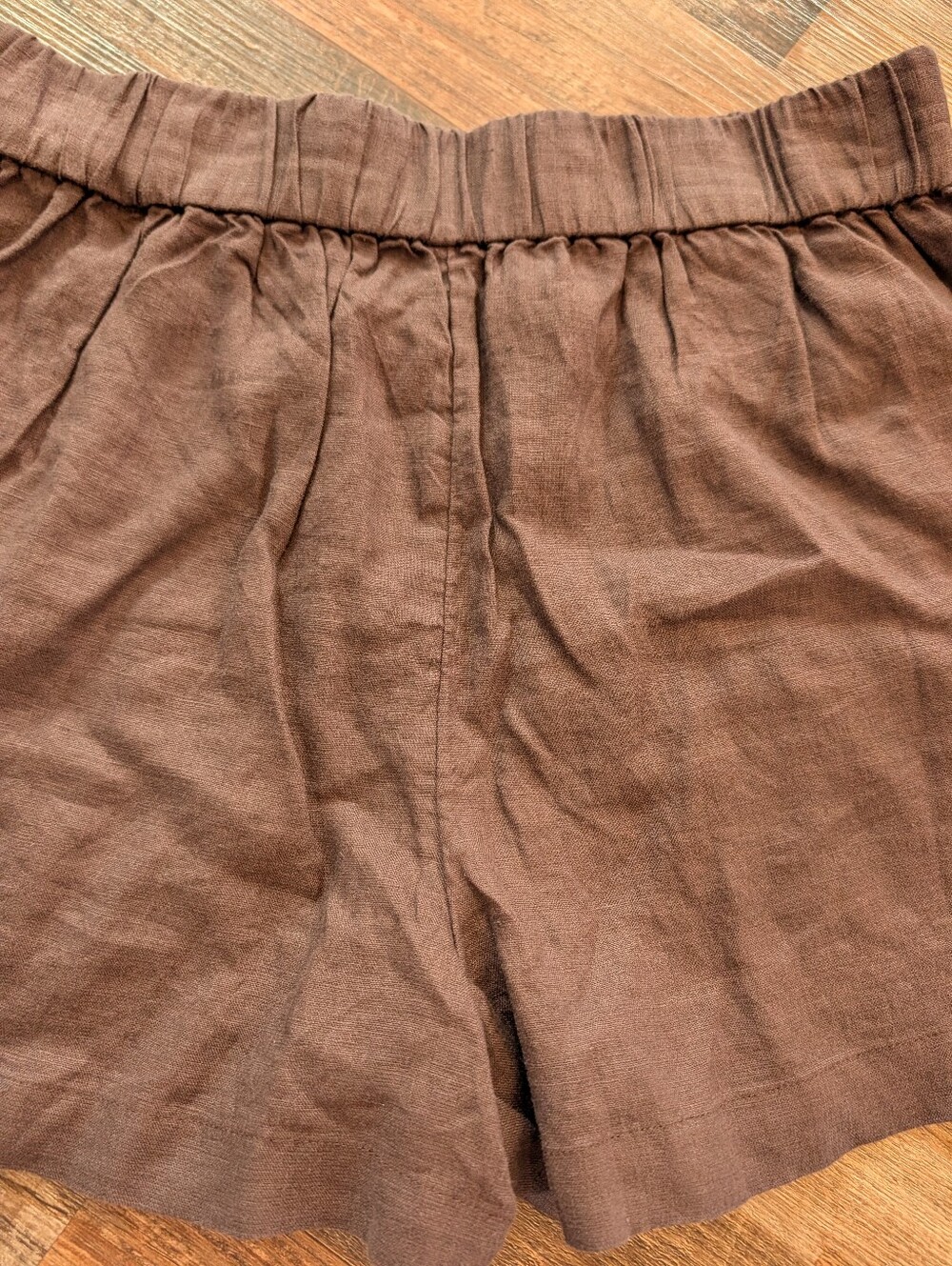 J Crew Tropez 100% Linen Lightweight Summer Shorts Dark Brown Chocolate Sz S - Picture 8 of 12